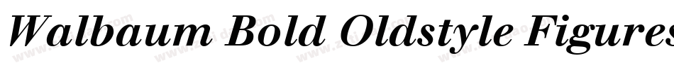 Walbaum Bold Oldstyle Figures字体转换